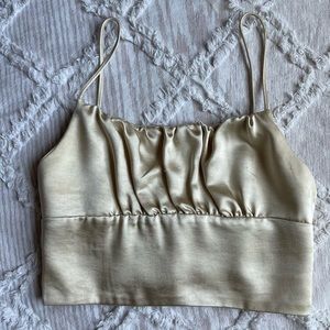 ZARA GOLD CROP TOP